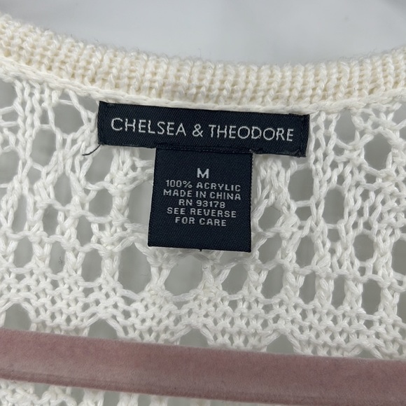 CHELSEA & THEODORE
Plus Eyelet-Lace Open-Front Shrug - Picture 3 of 5